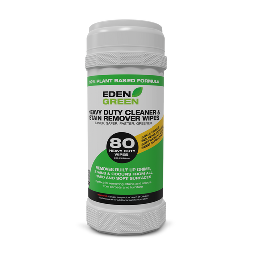 Heavy Duty Cleaner & Stain Remover Wipes. Eden Green